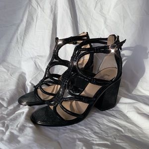 sigerson morrison black sparkling sandals